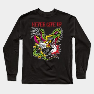 Eagle And Snake Traditional Old School Tattoo Long Sleeve T-Shirt